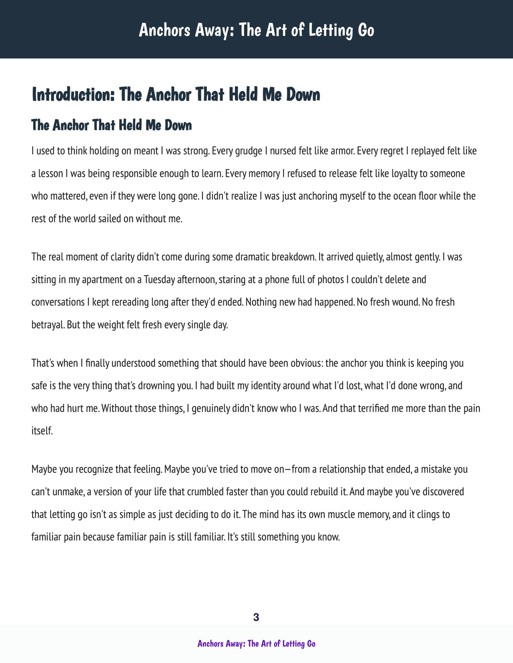 Releasing Your Past - Anchors Away_E Book